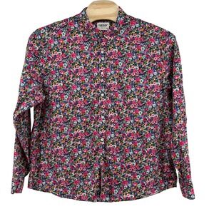 Tunevuse Button Down Mens 3XL Multicolor Floral Print Regular Fit Cotton Shirt